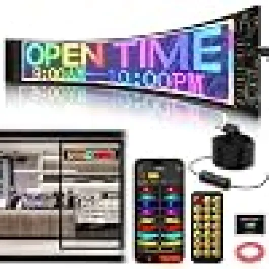 Super Brighter 59.5x12CM Panneau Affichage LED, USB 5V Écran LED