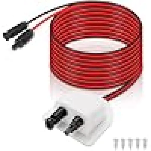 Passe Toit Etanche Panneau Solaire avec 10 Pieds Câble pour Camping Car, Caravane et Bateau, Pièces et Accessoires pour Camping Car (blanc)