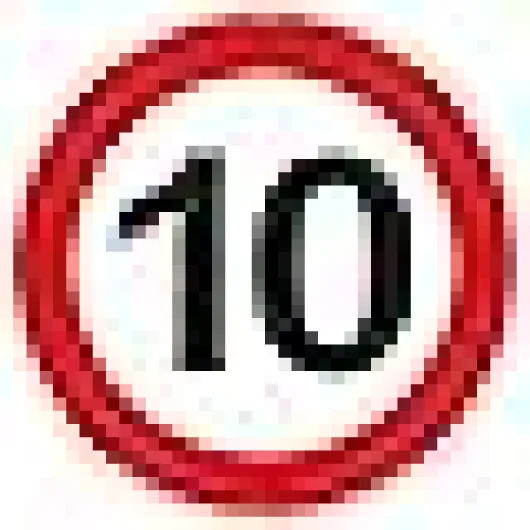 Vitesse maximale 10 Km Horaires signalisation routière panneau en aluminium métal rond épais 3 mm pour extérieur Ø 30 (vitesse maximale 10 Km Heures) vitesse maximale 10 Km Heures Paquet de 1