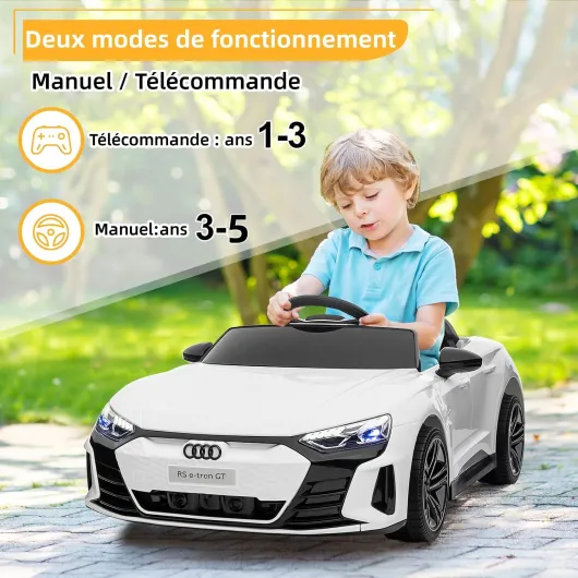 Voiture véhicule électrique Enfant Audi Blanc